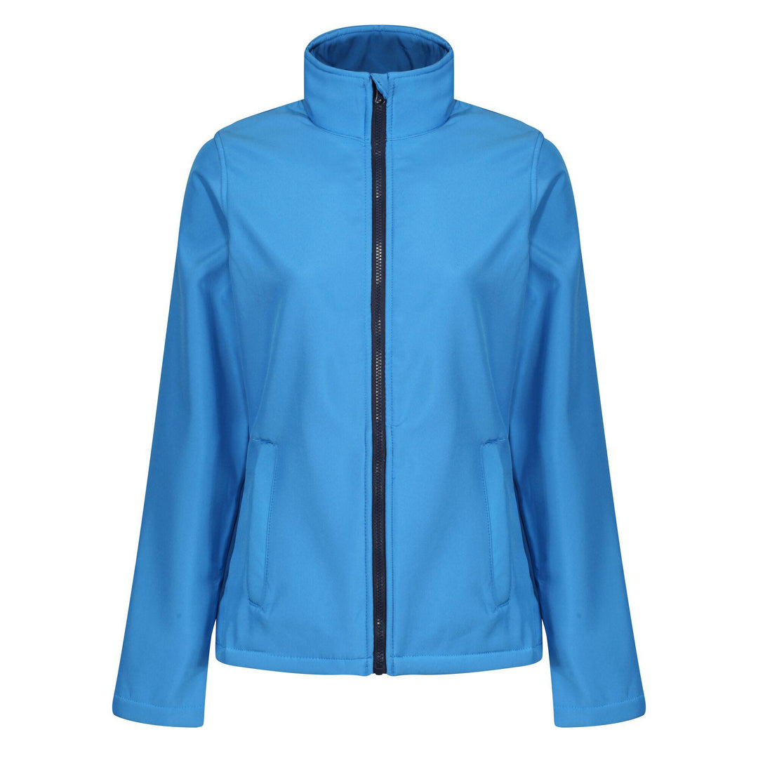 Regatta Professional Womens Ablaze Printable Softshell Jacket French Blue Navy 1#colour_french-blue-navy