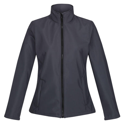 Regatta Professional Womens Ablaze Printable Softshell Jacket Seal Grey Black 1#colour_seal-grey-black