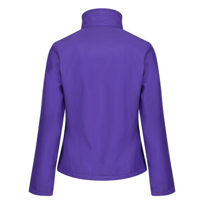 Regatta Professional Womens Ablaze Printable Softshell Jacket Vibrant Purple Black 2#colour_vibrant-purple-black