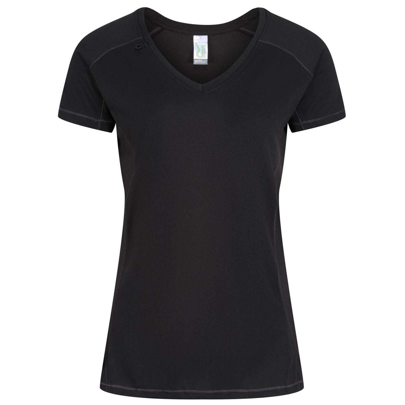 Regatta Professional Womens Beijing Lightweight Cool and Dry T-Shirt Black 1#colour_black