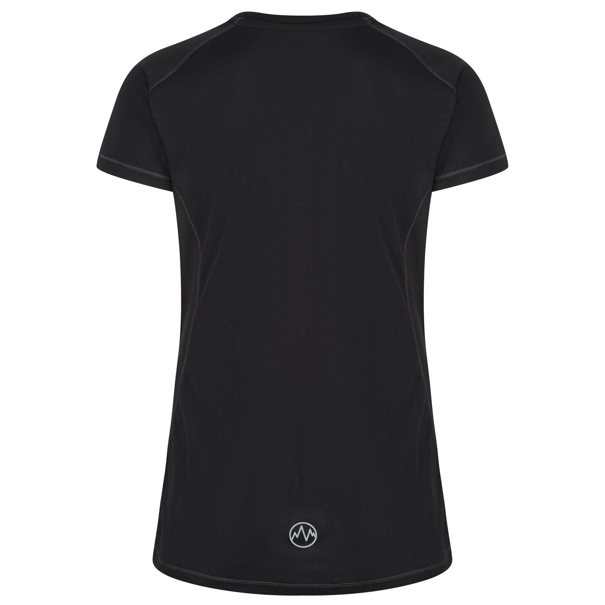 Regatta Professional Womens Beijing Lightweight Cool and Dry T-Shirt Black 2#colour_black