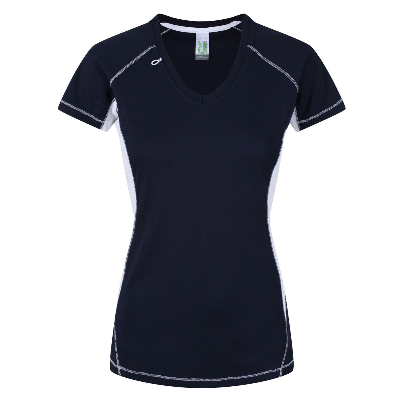Regatta Professional Womens Beijing Lightweight Cool and Dry T-Shirt Navy White 1#colour_navy-white