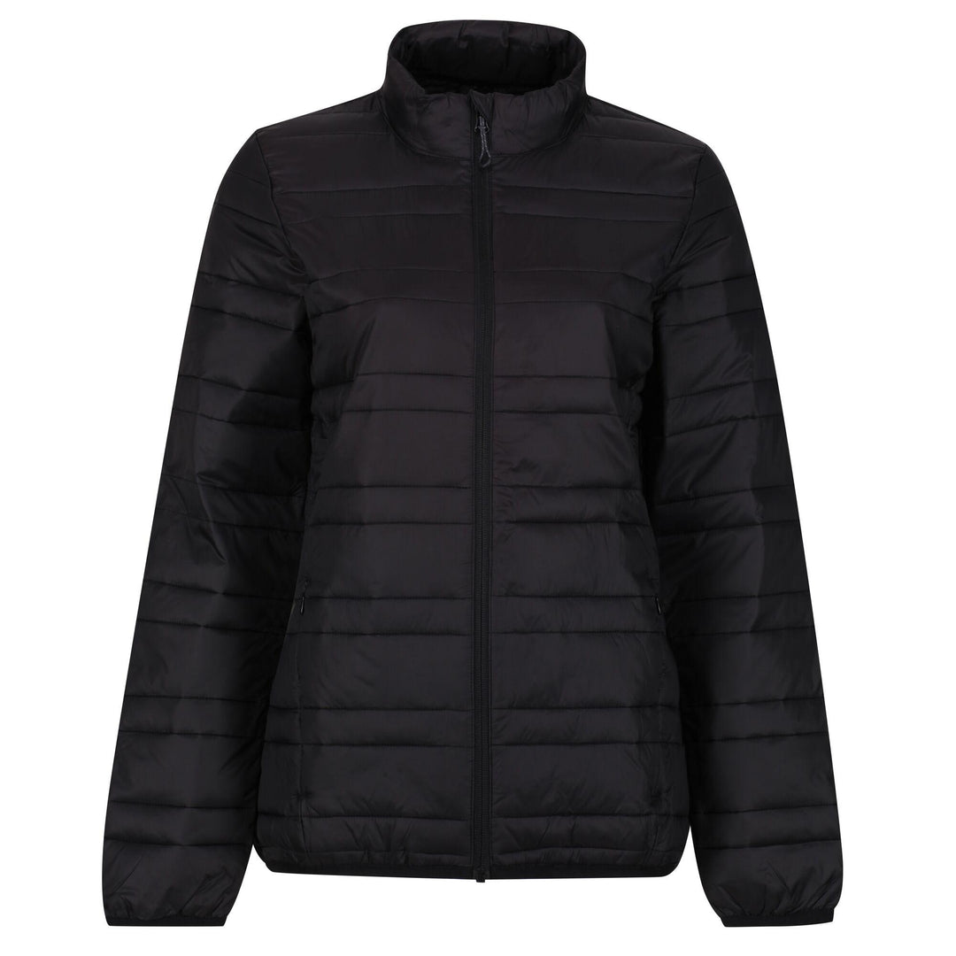 Regatta Professional Womens Firedown Baffled Quilted Jacket Black 1#colour_black