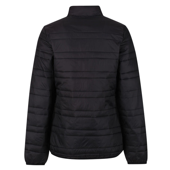 Regatta Professional Womens Firedown Baffled Quilted Jacket Black 2#colour_black