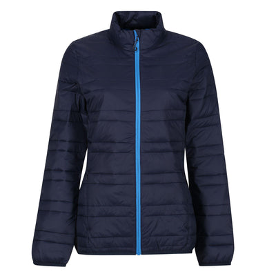 Regatta Professional Womens Firedown Baffled Quilted Jacket Navy French Blue 1#colour_navy-french-blue