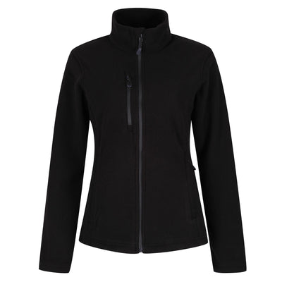 Regatta Professional Womens Honestly Made Recycled Full Zip Fleece Black 1#colour_black