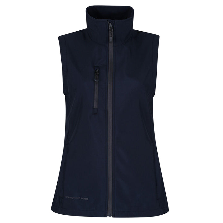 Regatta Professional Womens Honestly Made Recycled Softshell Bodywarmer Navy 1#colour_navy