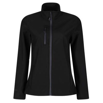 Regatta Professional Womens Honestly Made Recycled Softshell Jacket Black 1#colour_black