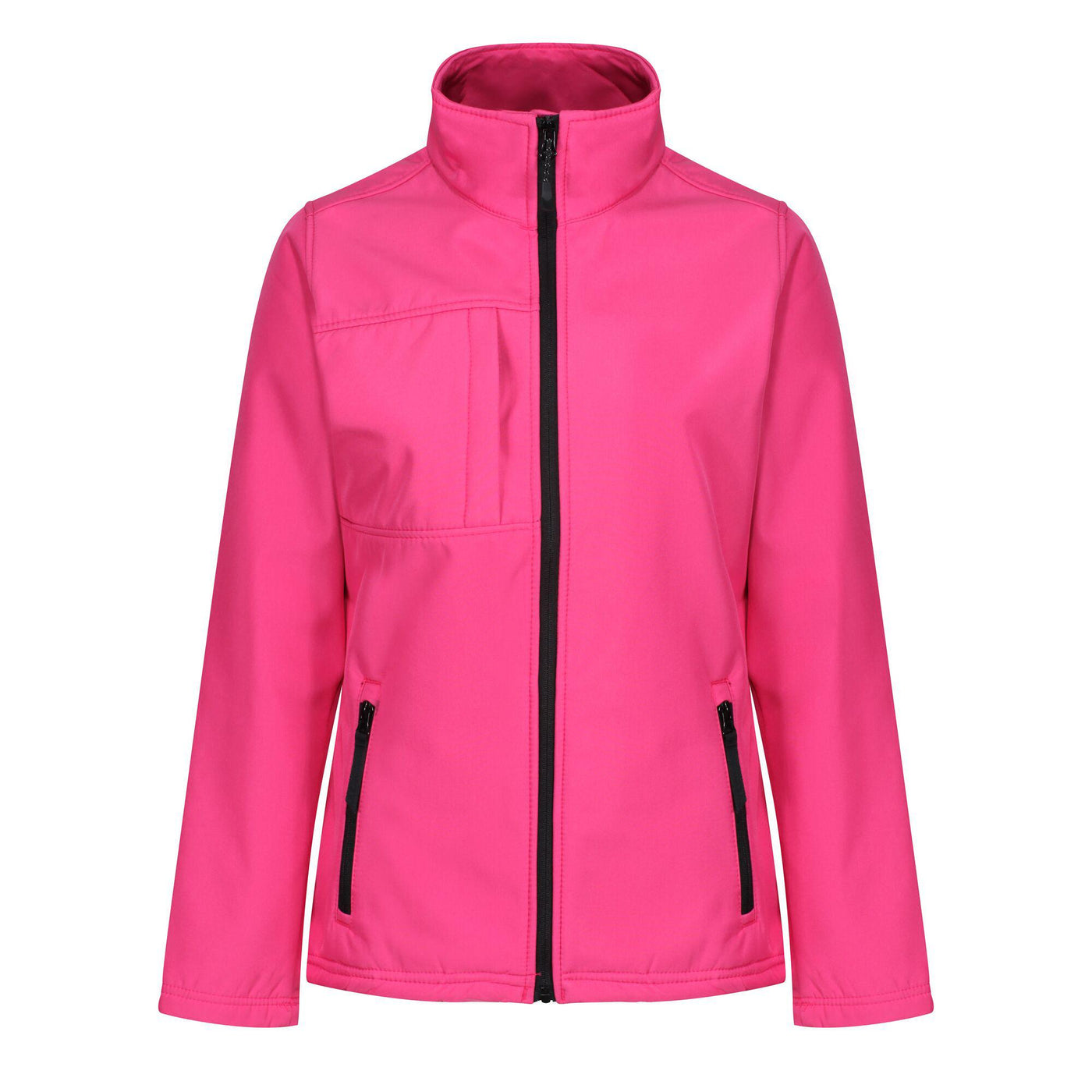 Regatta Professional Womens Octagon II Printable 3-Layer Membrane Softshell Jacket Hot Pink Black 1#colour_hot-pink-black