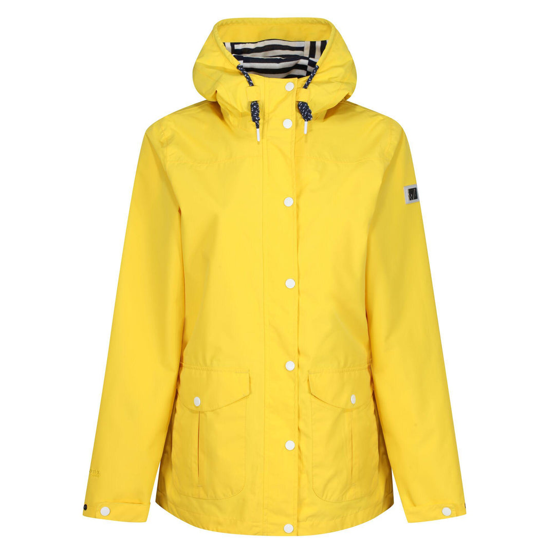 Regatta Professional Womens Phoebe Waterproof Jacket Maize Yellow 1#colour_maize-yellow