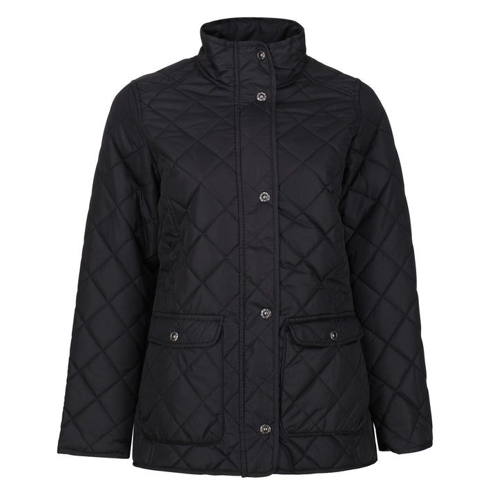 Regatta Professional Womens Tarah Quilted Jacket Black 1#colour_black