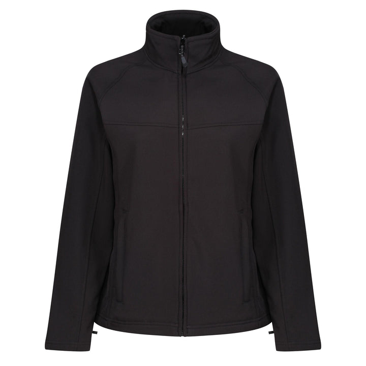 Regatta Professional Womens Uproar Interactive Softshell Jacket Black 1#colour_black