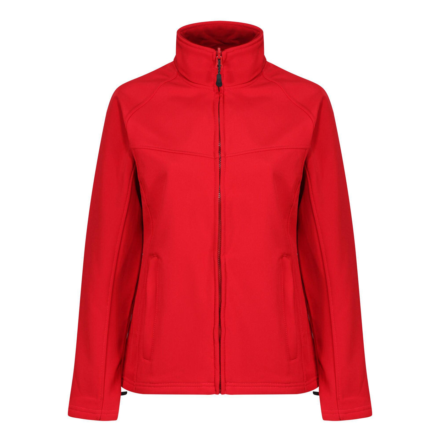 Regatta Professional Womens Uproar Interactive Softshell Jacket Classic Red Seal Grey 1#colour_classic-red-seal-grey