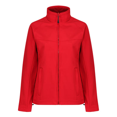 Regatta Professional Womens Uproar Interactive Softshell Jacket Classic Red Seal Grey 1#colour_classic-red-seal-grey
