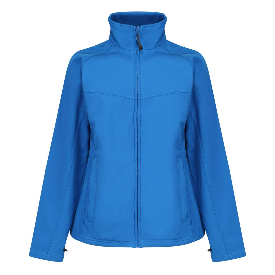 Regatta Professional Womens Uproar Interactive Softshell Jacket Oxford Blue Seal Grey 1#colour_oxford-blue-seal-grey