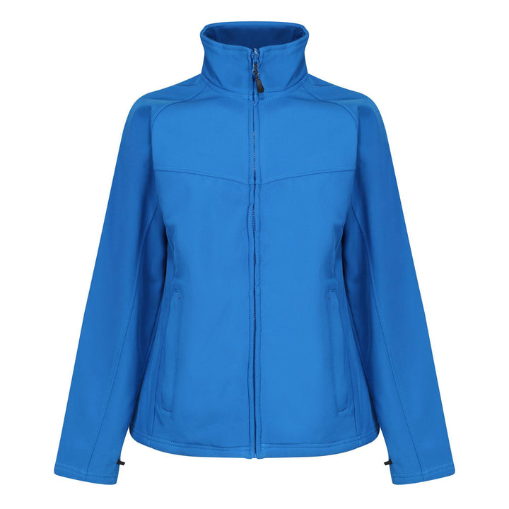 Regatta Professional Womens Uproar Interactive Softshell Jacket Oxford Blue Seal Grey 1#colour_oxford-blue-seal-grey