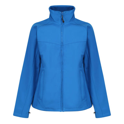 Regatta Professional Womens Uproar Interactive Softshell Jacket Oxford Blue Seal Grey 1#colour_oxford-blue-seal-grey