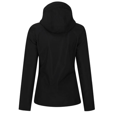 Regatta Professional Womens Venturer 3-layer Printable Hooded Softshell Jacket Black 2#colour_black