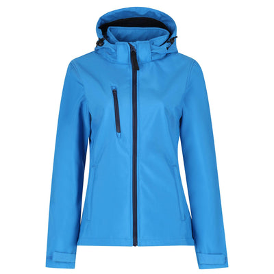 Regatta Professional Womens Venturer 3-layer Printable Hooded Softshell Jacket French Blue Navy 1#colour_french-blue-navy