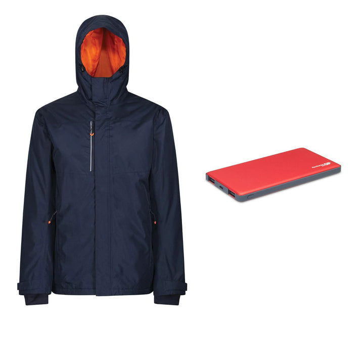 Regatta Professional Special Offer Pack - Mens Thermogen Powercell 5000 Waterproof Insulated Hooded Heated Jacket + Battery Pack