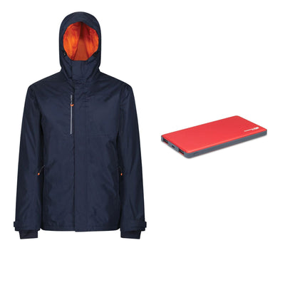Regatta Professional Special Offer Pack - Mens Thermogen Powercell 5000 Waterproof Insulated Hooded Heated Jacket + Battery Pack