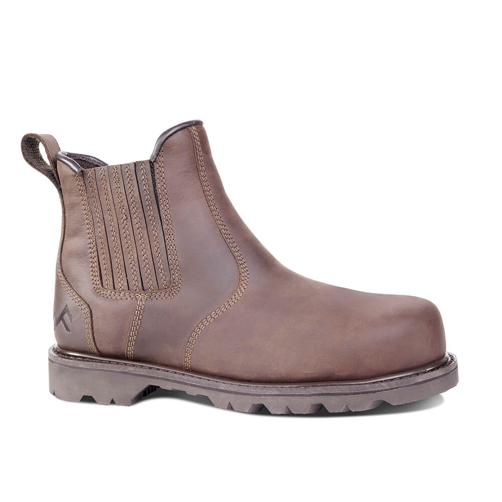 Rock Fall RF206 Farrier S3 Chelsea Safety Boots Brown 1#colour_brown