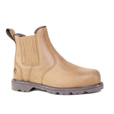 Rock Fall RF207 Bale Chelsea Safety Boots Light Brown 1#colour_light-brown