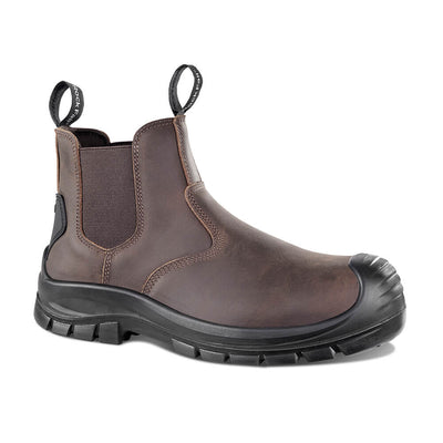 Rock Fall RF256 Furrow S3 Metal-Free Chelsea Safety Boots Brown 1#colour_brown
