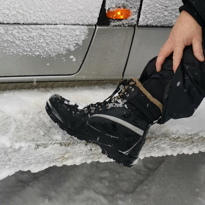 Rock Fall RF001 Alaska Freezer Safety Boots Black Action Shot#colour_black