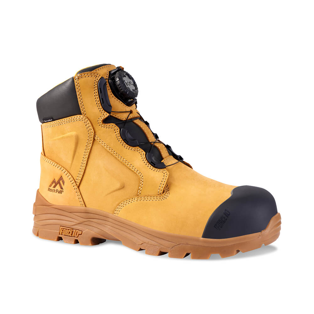 Rock Fall RF610 Honeystone Waterproof Boa Safety Boots Honey Main#colour_honey