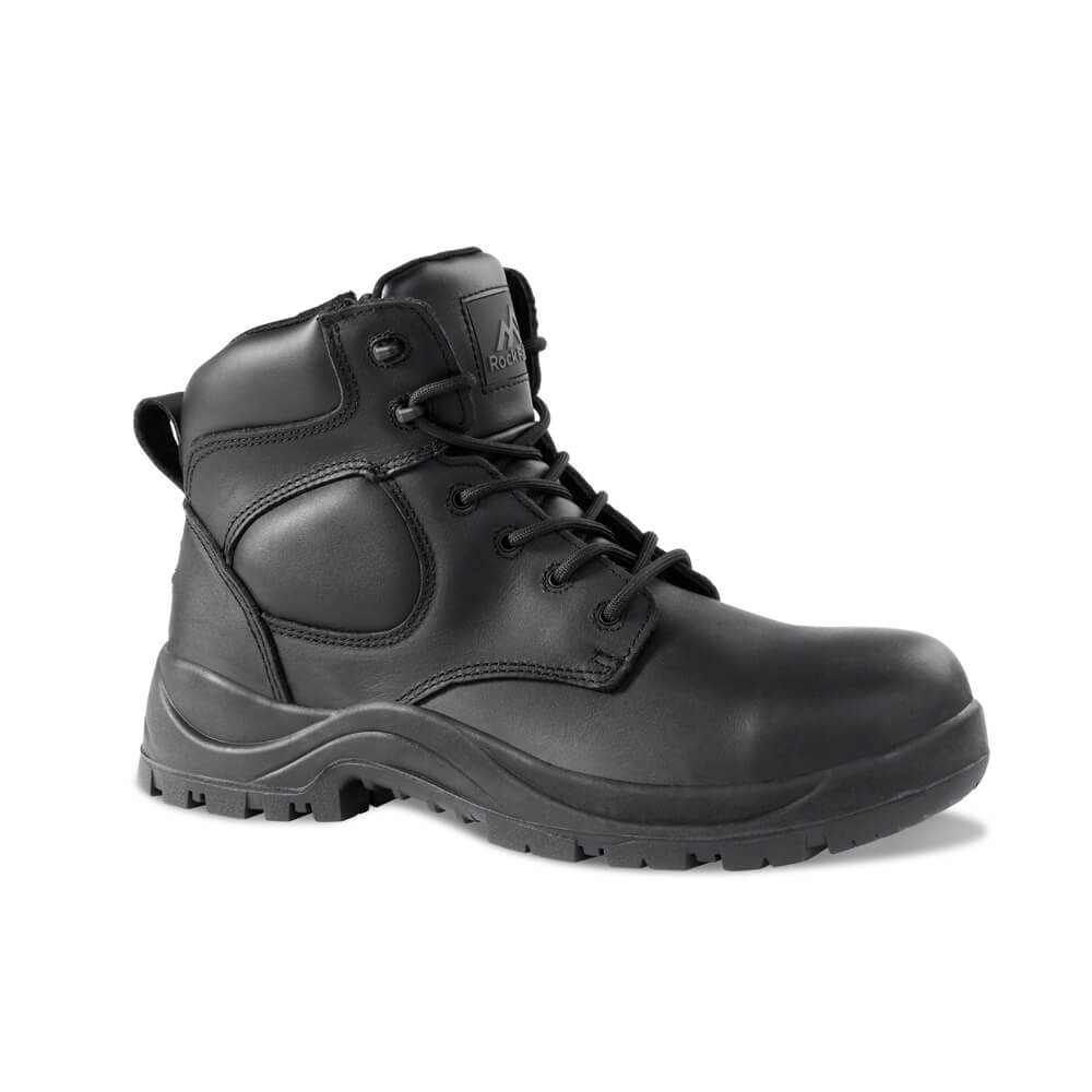 Rock Fall RF222 Jet Waterproof Safety Boots with Side Zip Black Main#colour_black