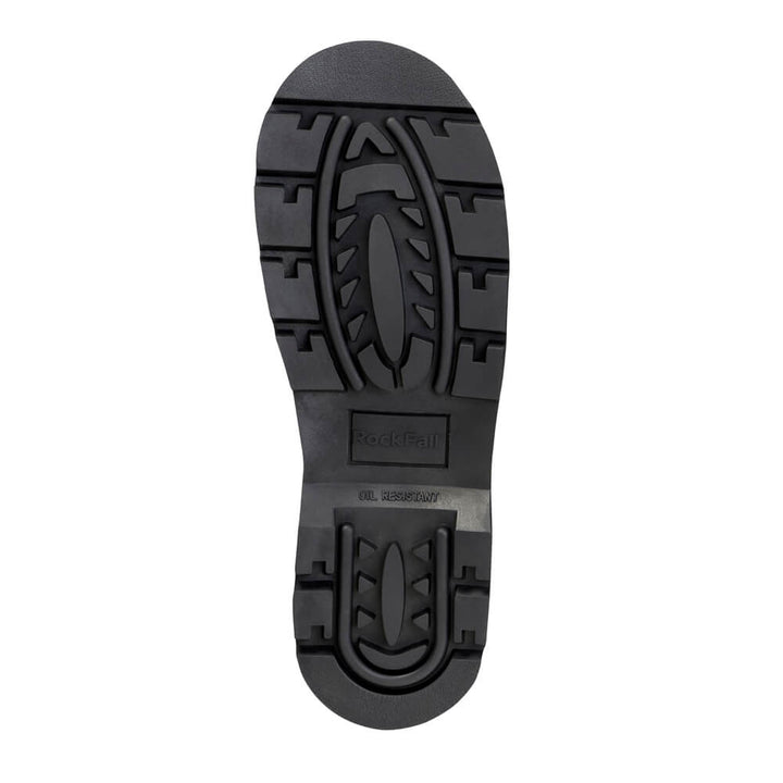 Rock Fall RF280 Meadow Neoprene Safety Wellington Boots Green Outsole#colour_green