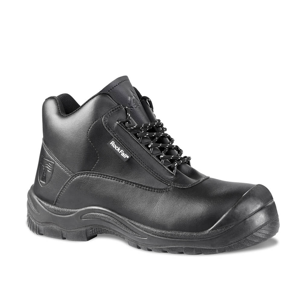 Rock Fall RF250 Rhodium Chemical Resistant Safety Boots Black Main#colour_black