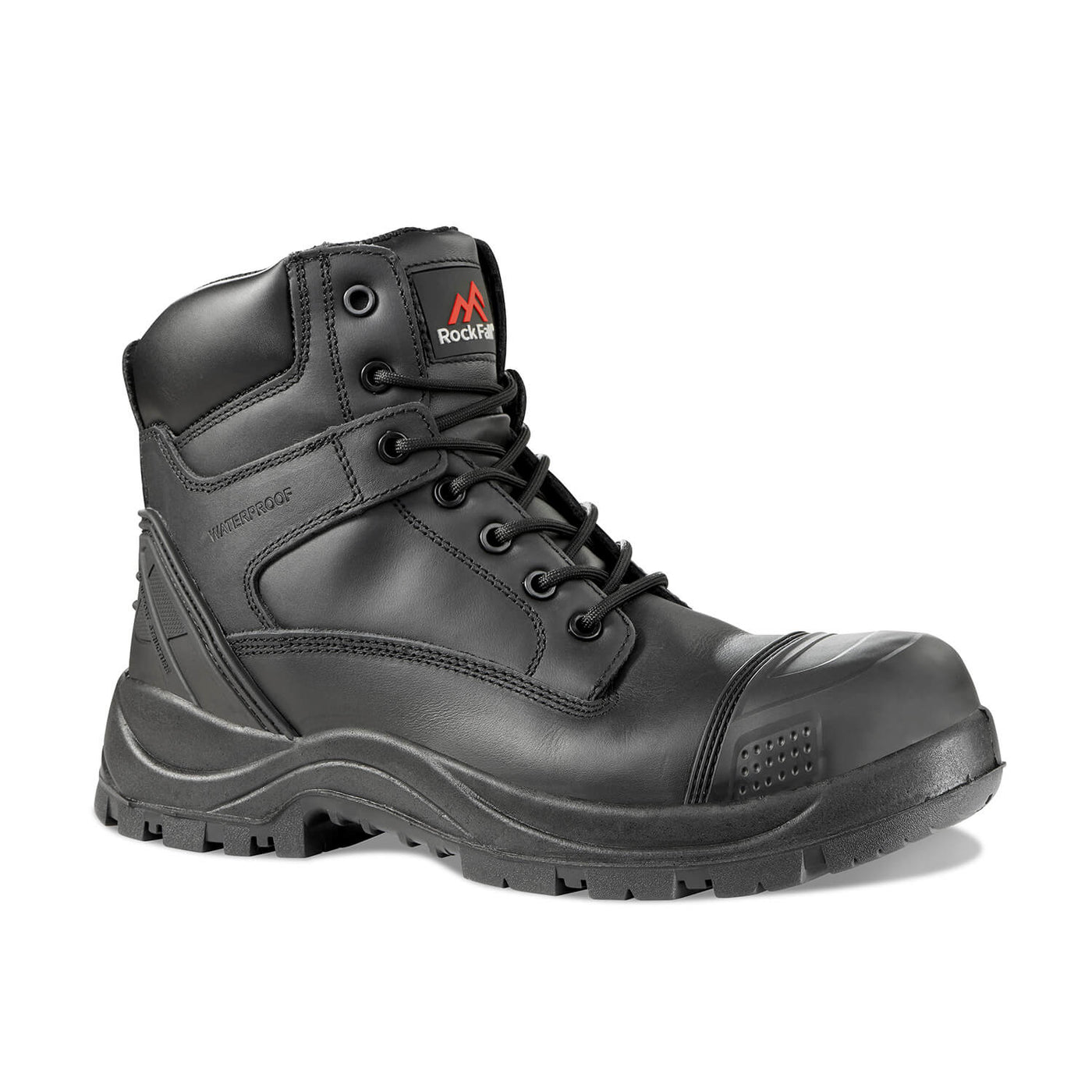 Rock Fall RF460 Slate Safety Boots - Waterproof Black Main#colour_black