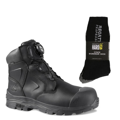 RockFall Dolomite Special Offer Pack - Waterproof BOA Work Boots RF611 + 3 Pairs Work Socks