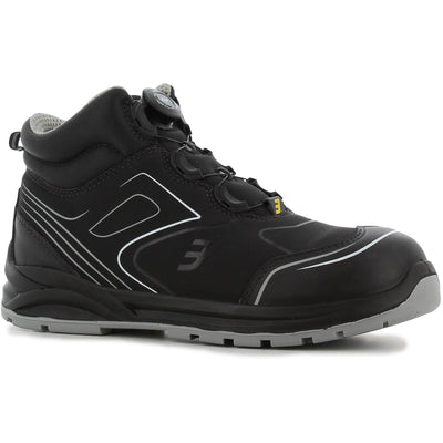 Safety Jogger Cador S3 Mid-Cut Twist Lock Safety Boots Black 1#colour_black