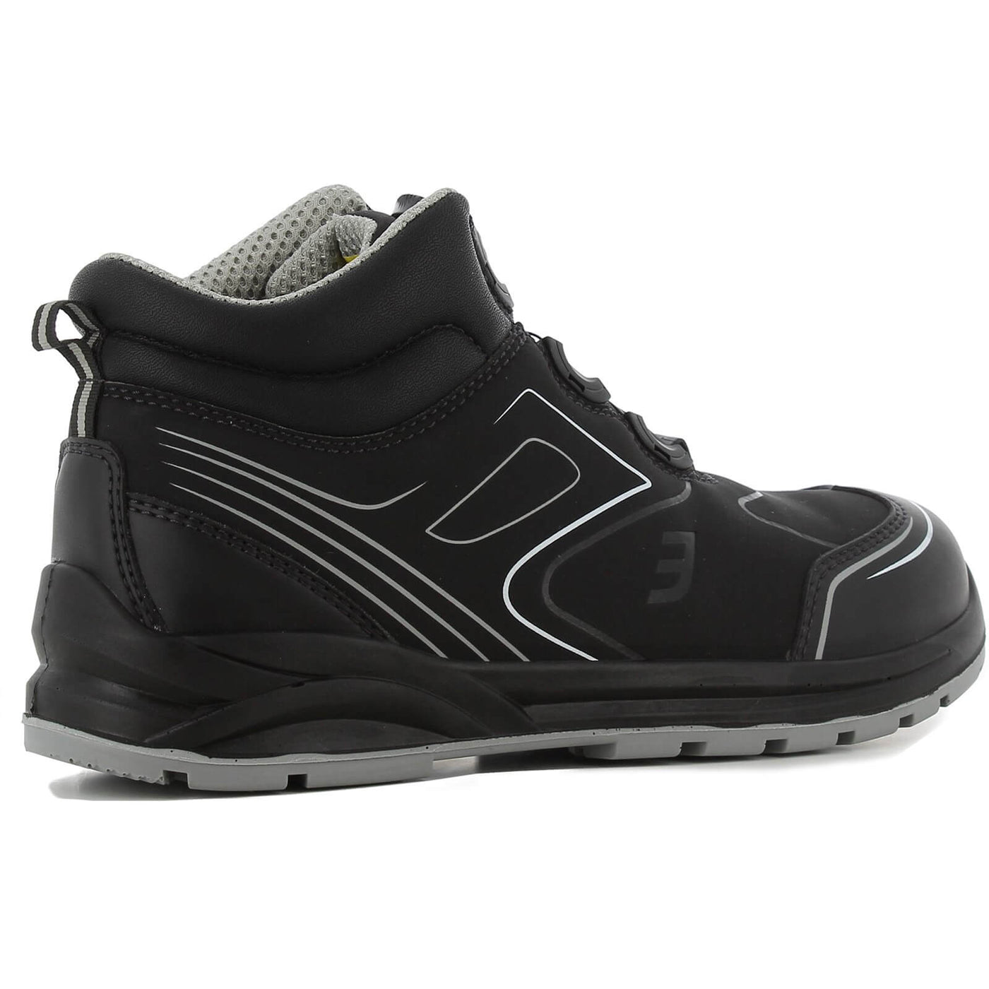 Safety Jogger Cador S3 Mid-Cut Twist Lock Safety Boots Black 2#colour_black