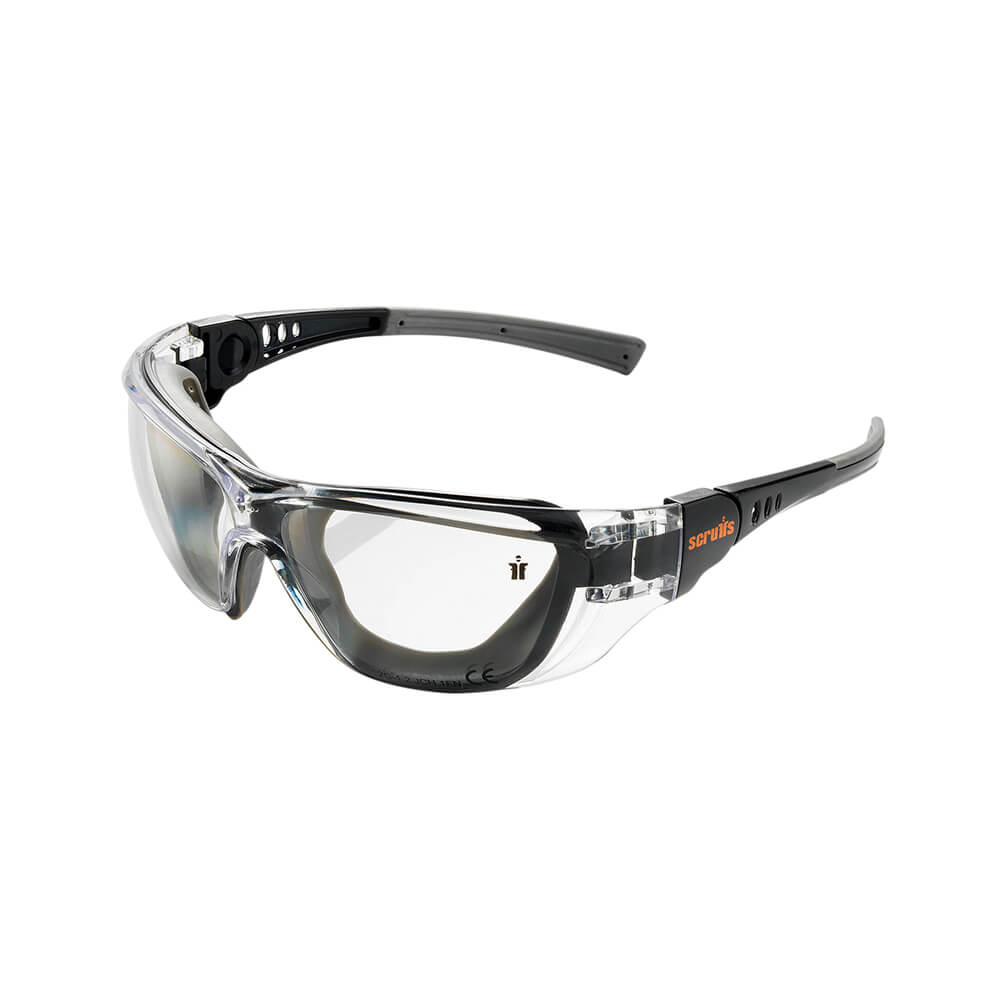 Scruffs Falcon Scratch-resistant UV-protective Safety Glasses Black 1#colour_black