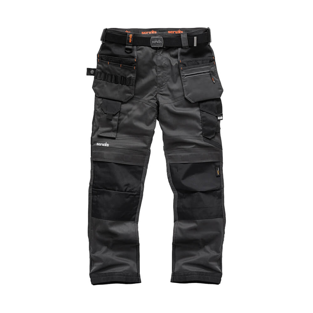 Scruffs Pro Flex Holster Pocket Work Trousers Graphite Graphite 1#colour_graphite