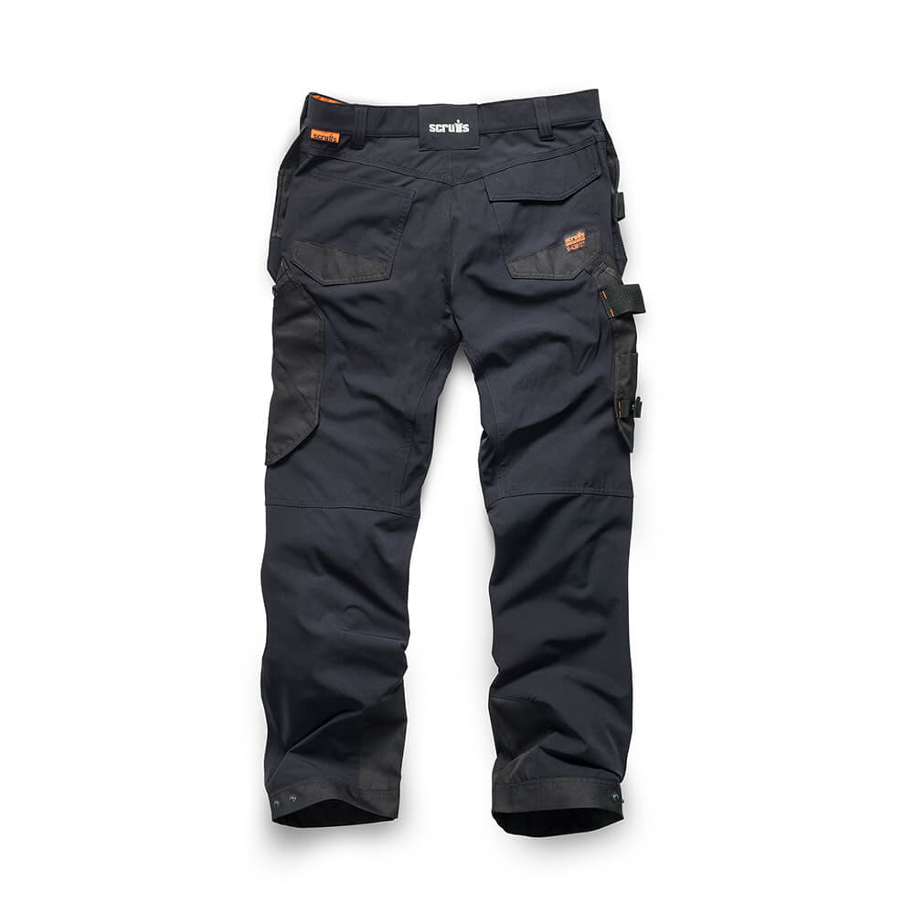 Scruffs Pro Flex Plus Holster Pocket Work Trousers Black Black 2#colour_black