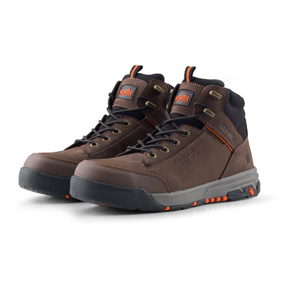 Scruffs Switchback 3 Safety Work Boots Chocolate 3#colour_chocolate