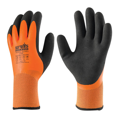 Scruffs Thermal Gloves Orange Orange 1#colour_orange