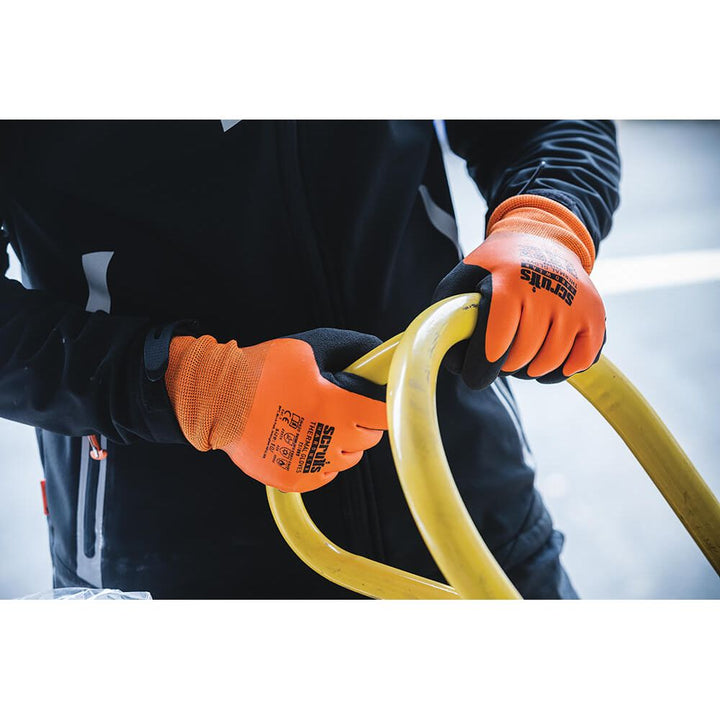 Scruffs Thermal Gloves Orange Orange 2#colour_orange