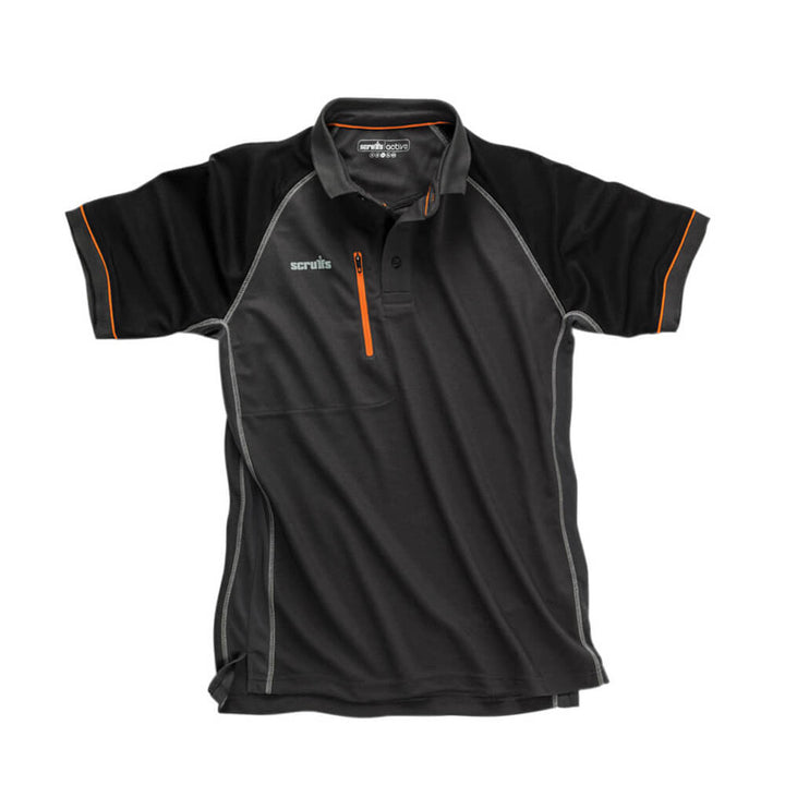 Scruffs Trade Active Polo Shirt Graphite 1#colour_graphite