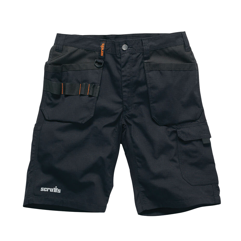 Scruffs Trade Flex Holster Pocket Shorts Black 1#colour_black