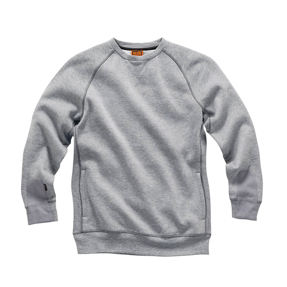 Scruffs Trade Sweatshirt Grey Marl Grey 1#colour_grey