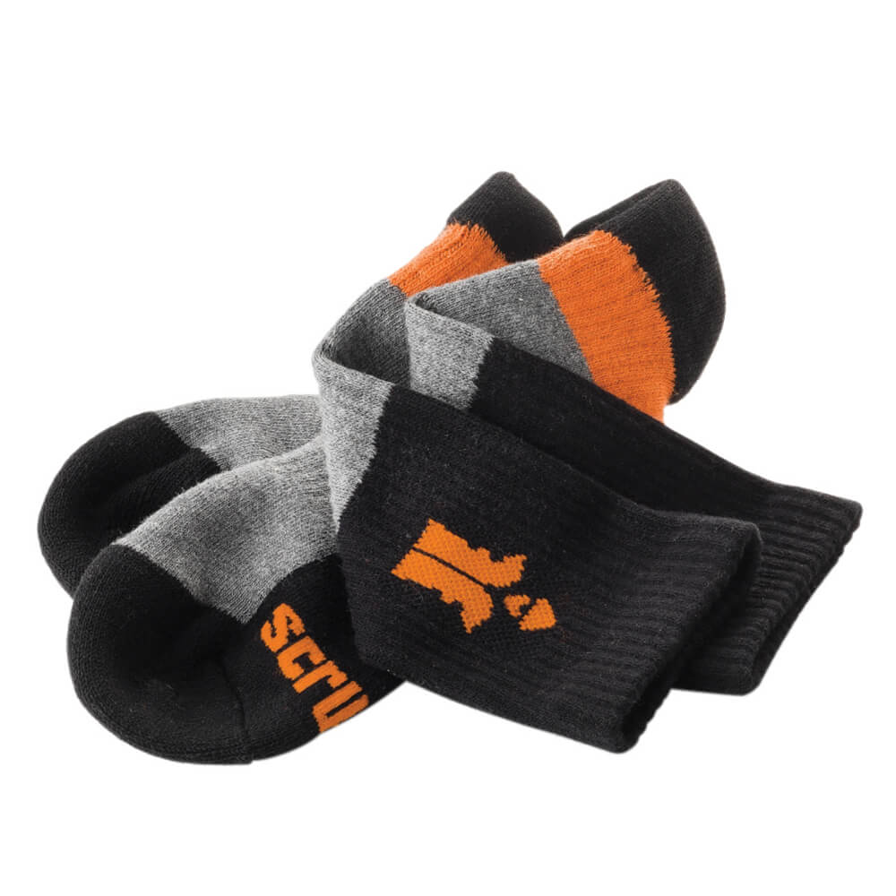 Scruffs Trade Work Socks Black 3-Pack Black 1#colour_black