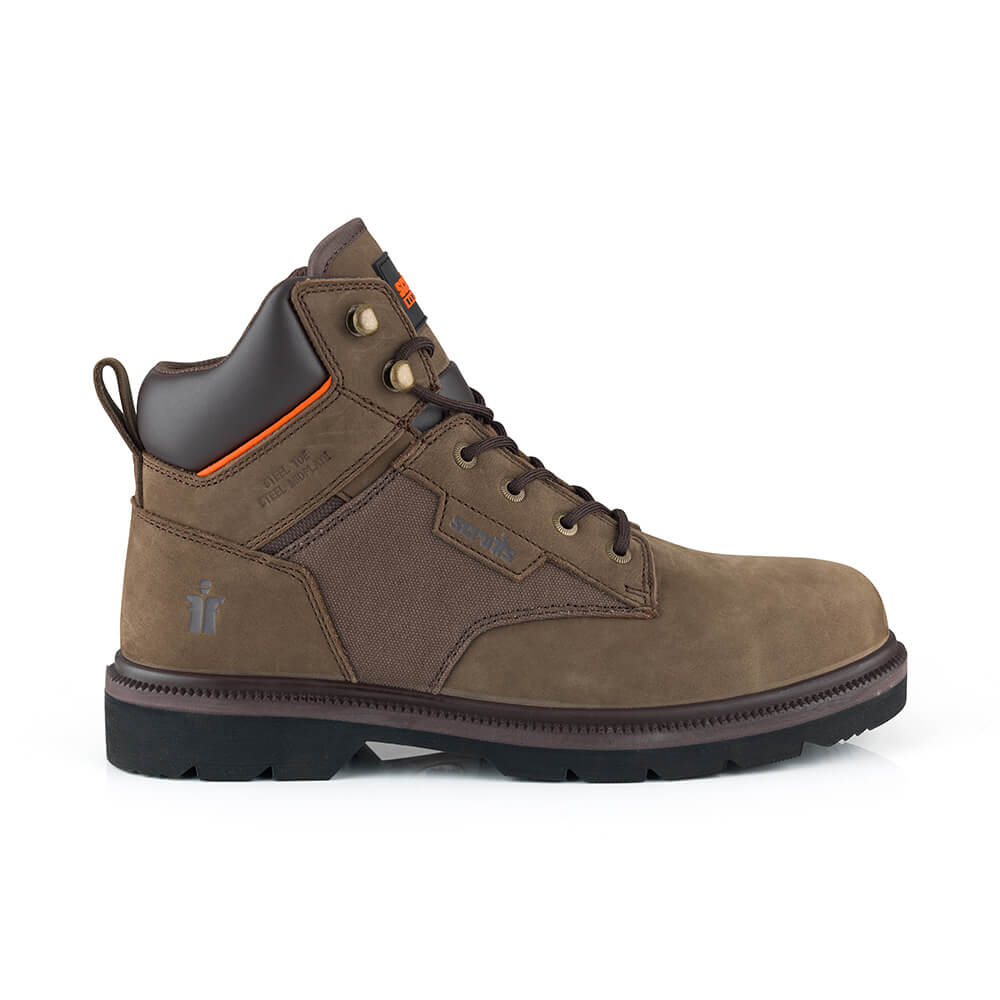 Scruffs Twister 6 Safety Work Boots Chocolate 1#colour_chocolate