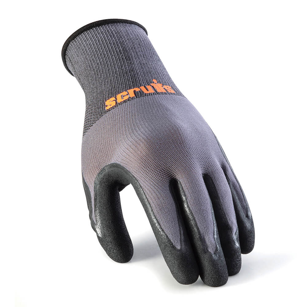 Scruffs Worker Gloves Grey 5-Pack Grey 1#colour_grey