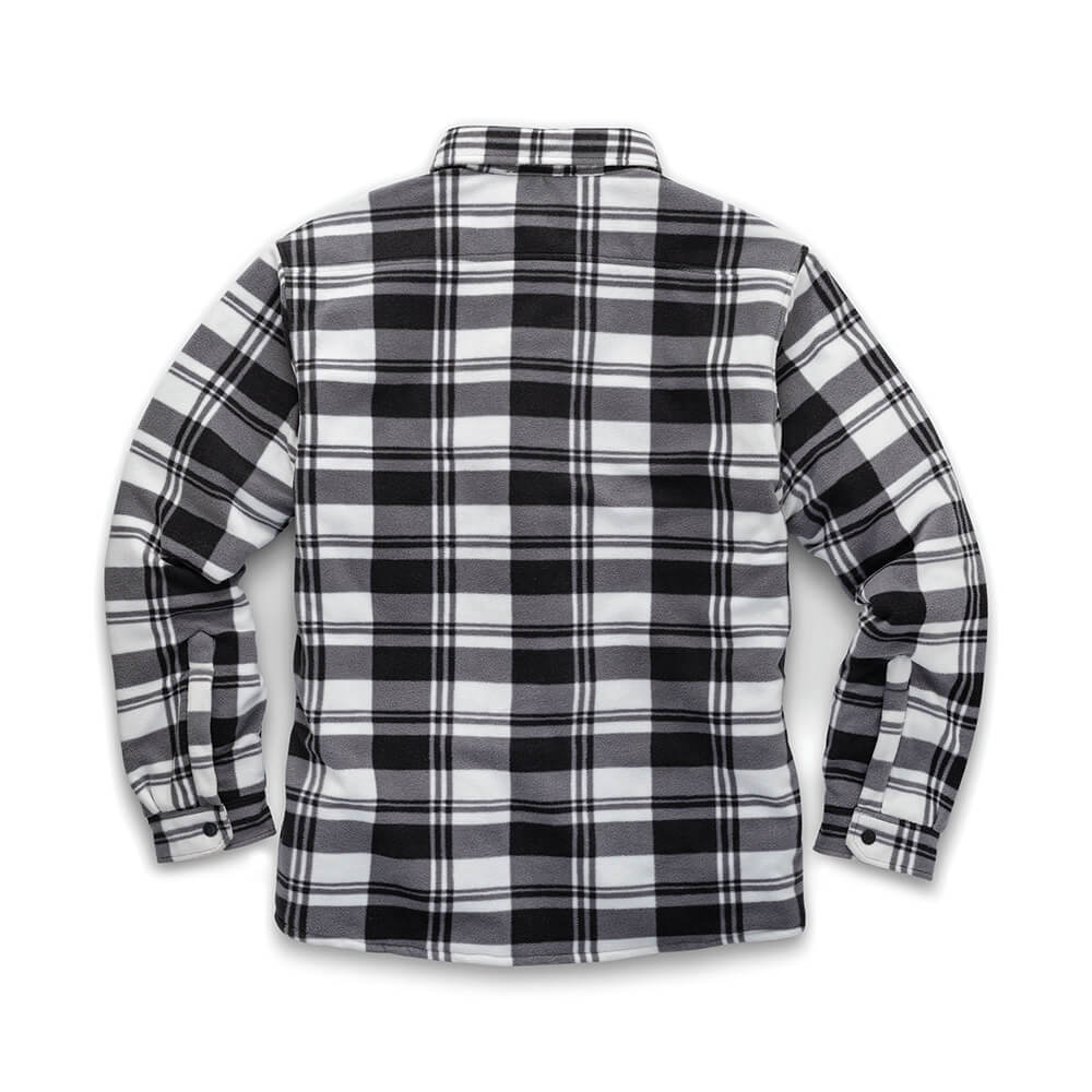 Scruffs Worker Padded Checked Shirt Black/White Black 2#colour_black